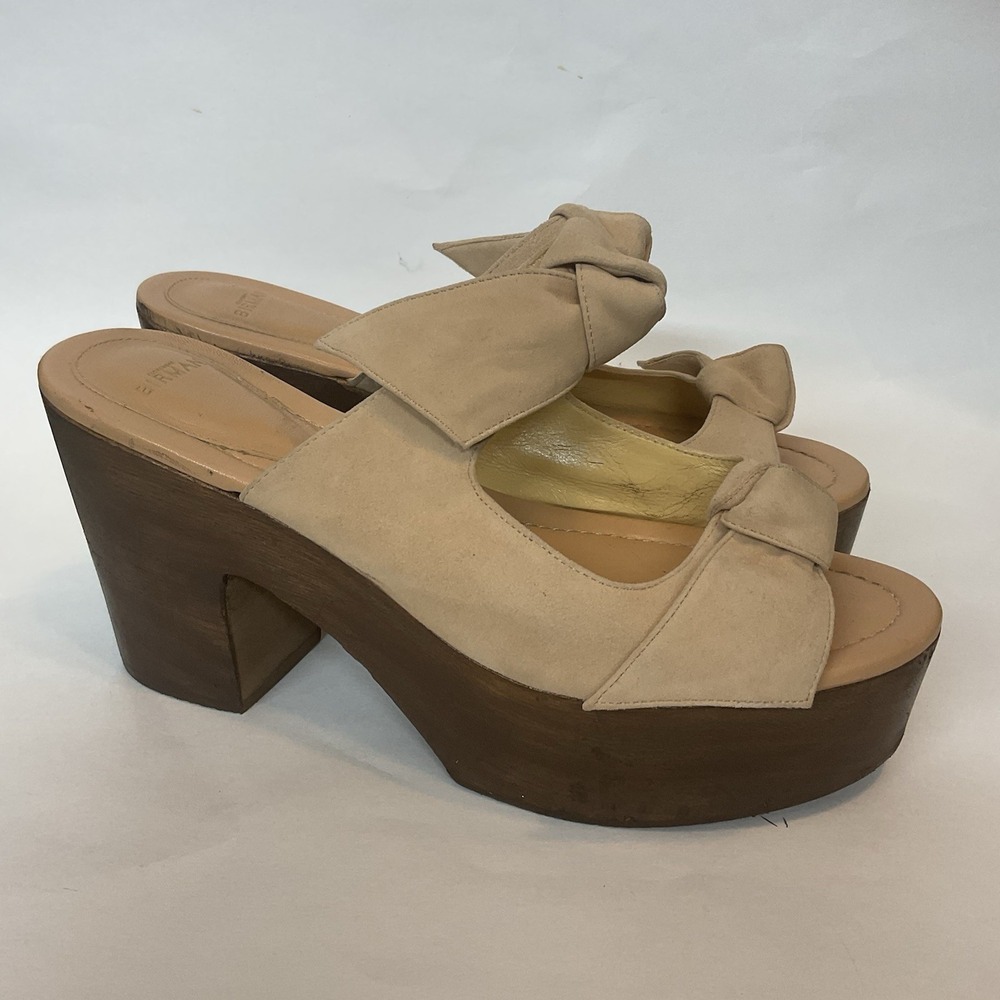ALEXANDRE BIRMAN Clarita Suede Platform Sandal In Brown Wooden Size 41 US-11